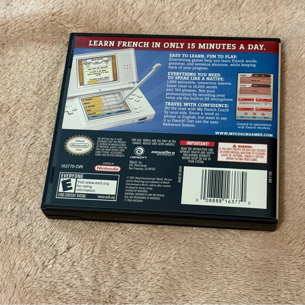 Nintendo DS My French Coach Game